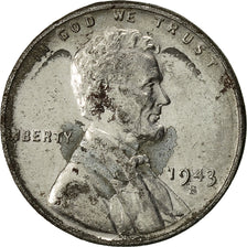 Moneta, Stati Uniti, Lincoln Cent, Cent, 1943, U.S. Mint, San Francisco, MB