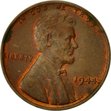 Monnaie, États-Unis, Lincoln Cent, Cent, 1944, U.S. Mint, Philadelphie, TB+