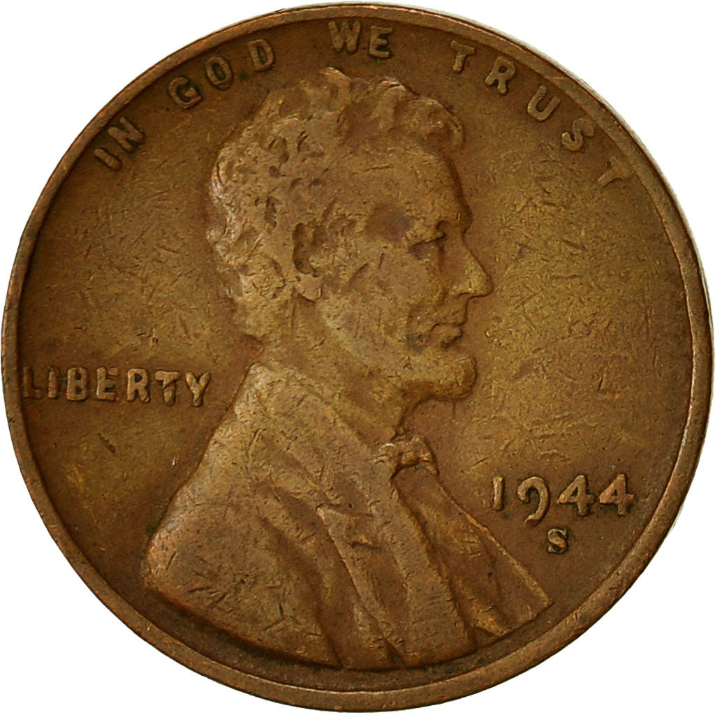 Moneta, Stati Uniti, Lincoln Cent, Cent, 1944, U.S. Mint, San Francisco, MB