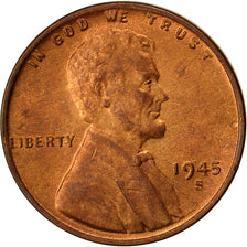 Coin, United States, Lincoln Cent, Cent, 1945, U.S. Mint, San Francisco