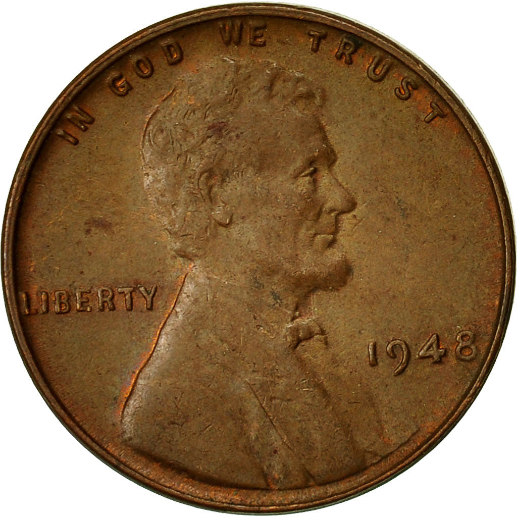 Moneta, Stati Uniti, Lincoln Cent, Cent, 1948, U.S. Mint, Philadelphia, MB