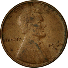 Coin, United States, Lincoln Cent, Cent, 1949, U.S. Mint, Denver, VF(20-25)