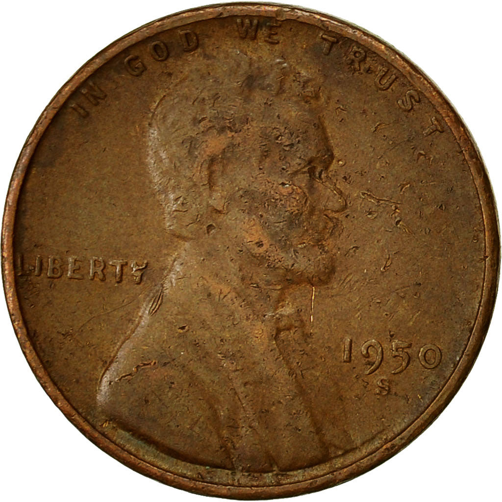 Münze, Vereinigte Staaten, Lincoln Cent, Cent, 1950, U.S. Mint, San Francisco