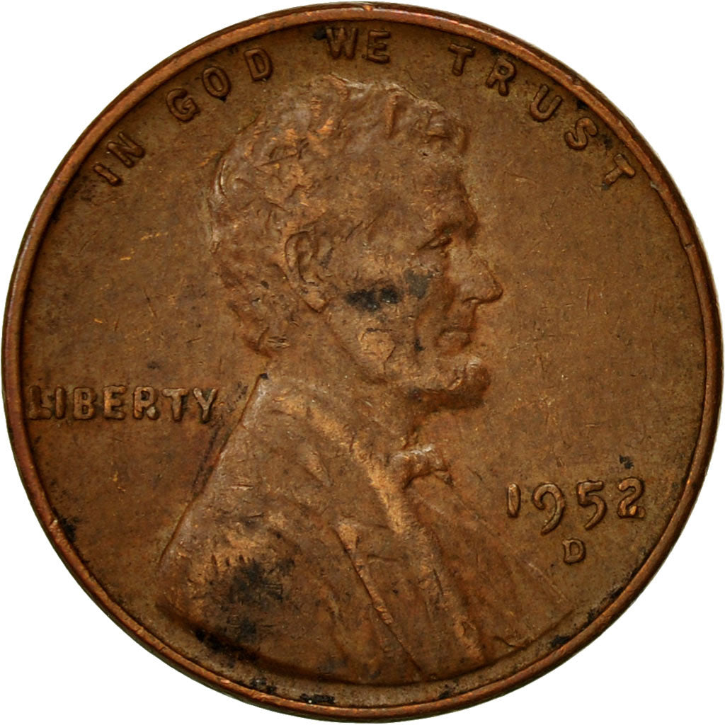 Münze, Vereinigte Staaten, Lincoln Cent, Cent, 1952, U.S. Mint, Denver, S+