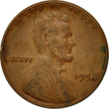 Moneta, Stati Uniti, Lincoln Cent, Cent, 1954, U.S. Mint, Philadelphia, MB+