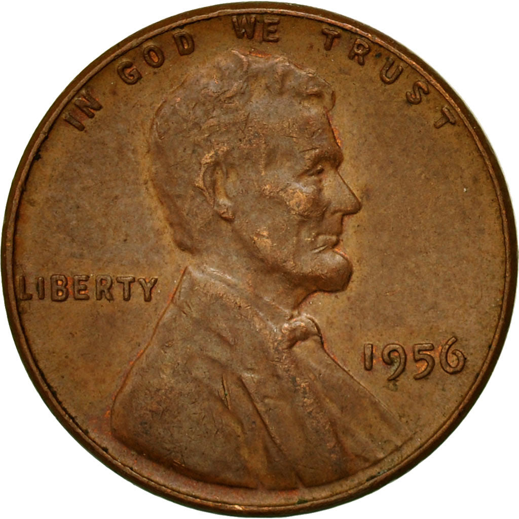 Moneta, Stati Uniti, Lincoln Cent, Cent, 1956, U.S. Mint, Philadelphia, MB+