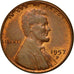 Monnaie, États-Unis, Lincoln Cent, Cent, 1957, U.S. Mint, Denver, TTB, Laiton