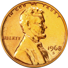 Moneta, Stati Uniti, Lincoln Cent, Cent, 1968, U.S. Mint, San Francisco, SPL