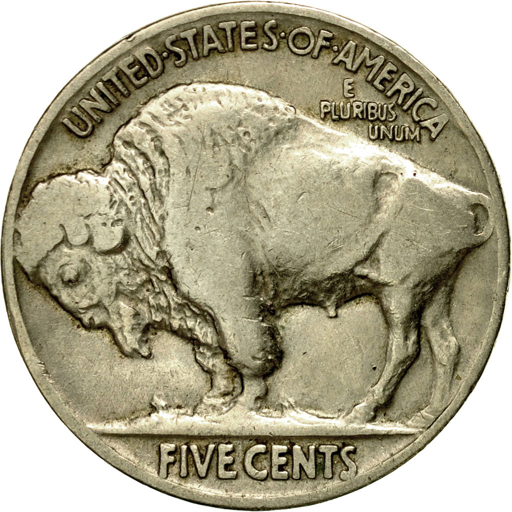 Coin, United States, Buffalo Nickel, 5 Cents, 1927, U.S. Mint, Philadelphia