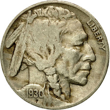 Coin, United States, Buffalo Nickel, 5 Cents, 1930, U.S. Mint, Philadelphia