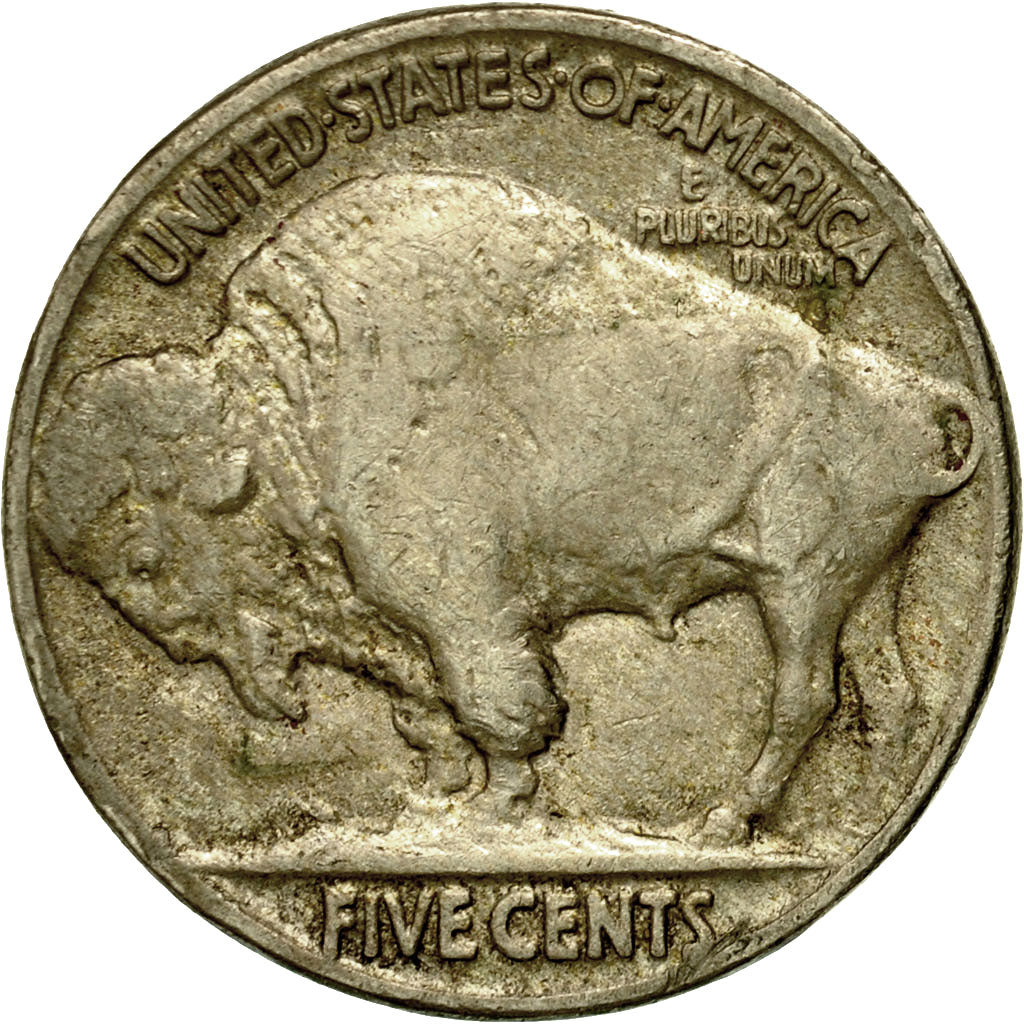 Coin, United States, Buffalo Nickel, 5 Cents, 1935, U.S. Mint, Philadelphia