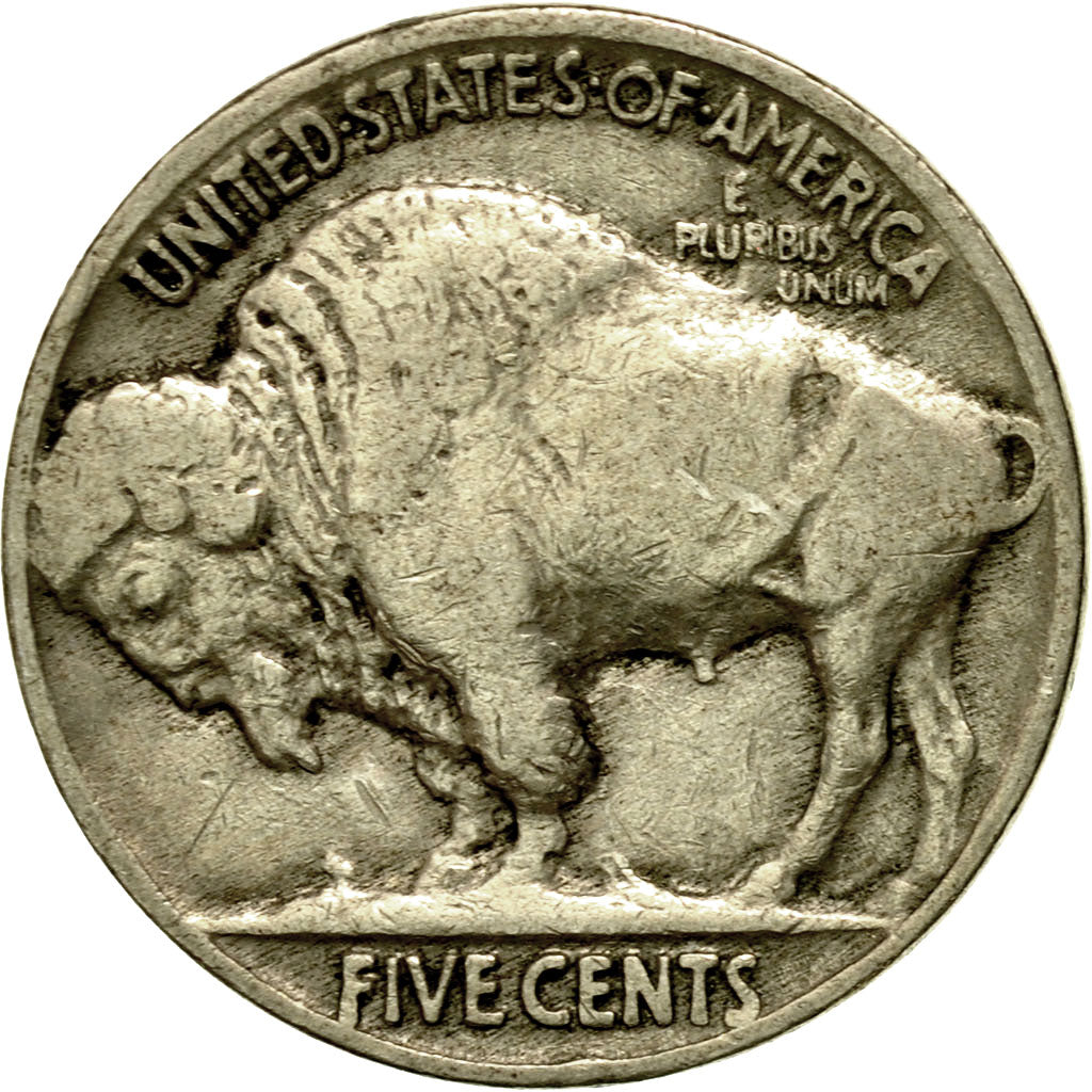Coin, United States, Buffalo Nickel, 5 Cents, 1937, U.S. Mint, Philadelphia