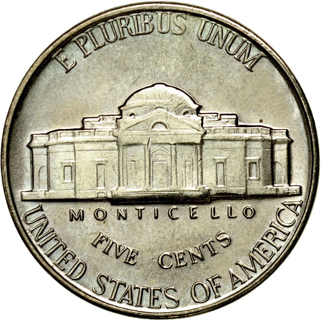 Moneta, Stati Uniti, Jefferson Nickel, 5 Cents, 1941, U.S. Mint, Philadelphia