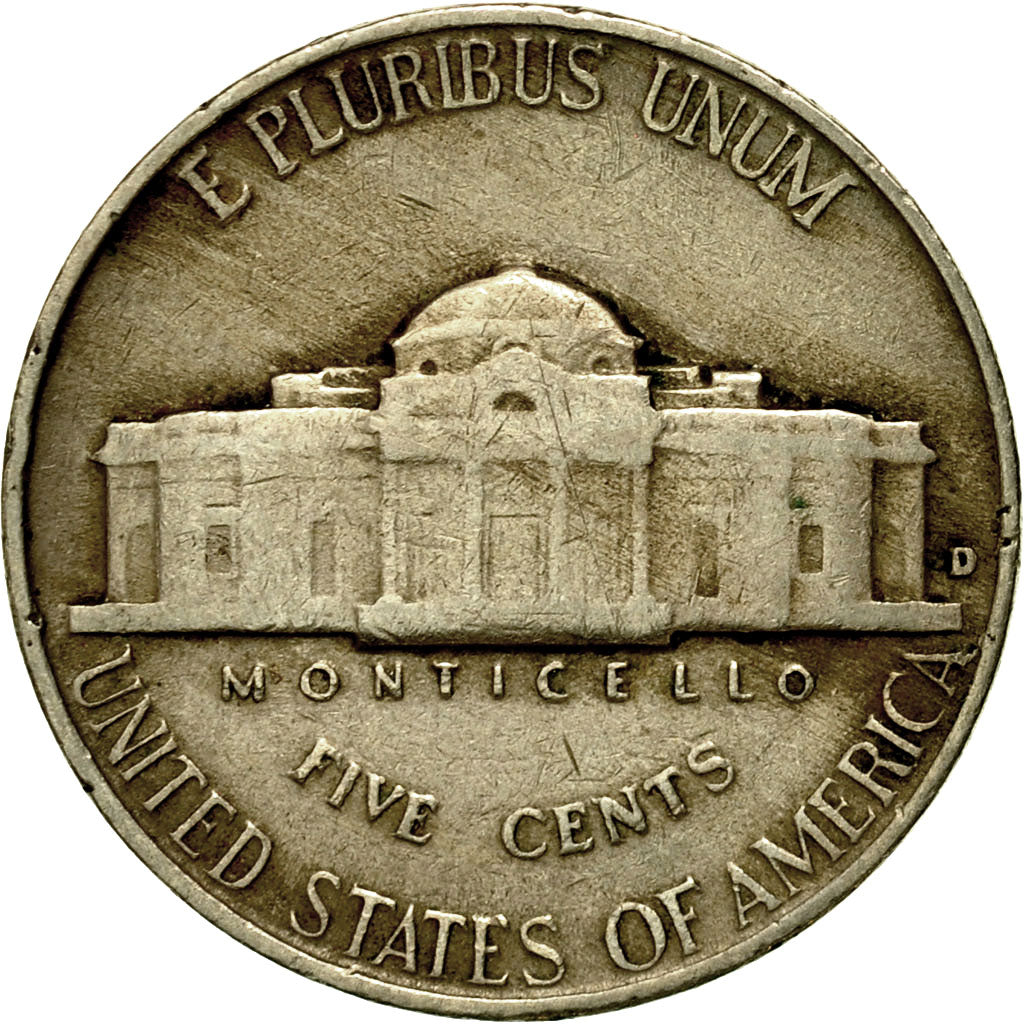Moneta, Stati Uniti, Jefferson Nickel, 5 Cents, 1947, U.S. Mint, Denver, MB
