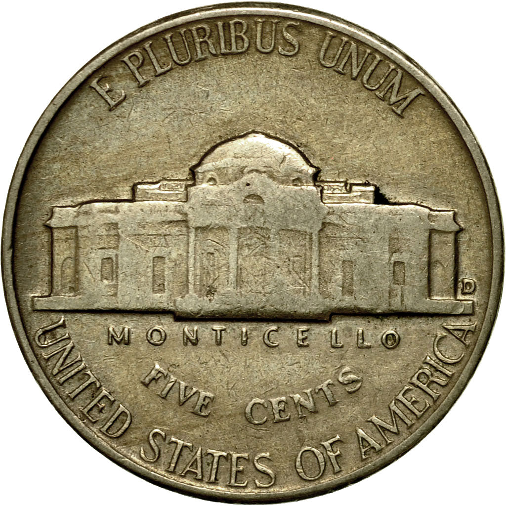 Monnaie, États-Unis, Jefferson Nickel, 5 Cents, 1956, U.S. Mint, Denver, TTB
