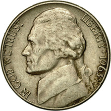 Moneta, Stati Uniti, Jefferson Nickel, 5 Cents, 1963, U.S. Mint, Denver, BB