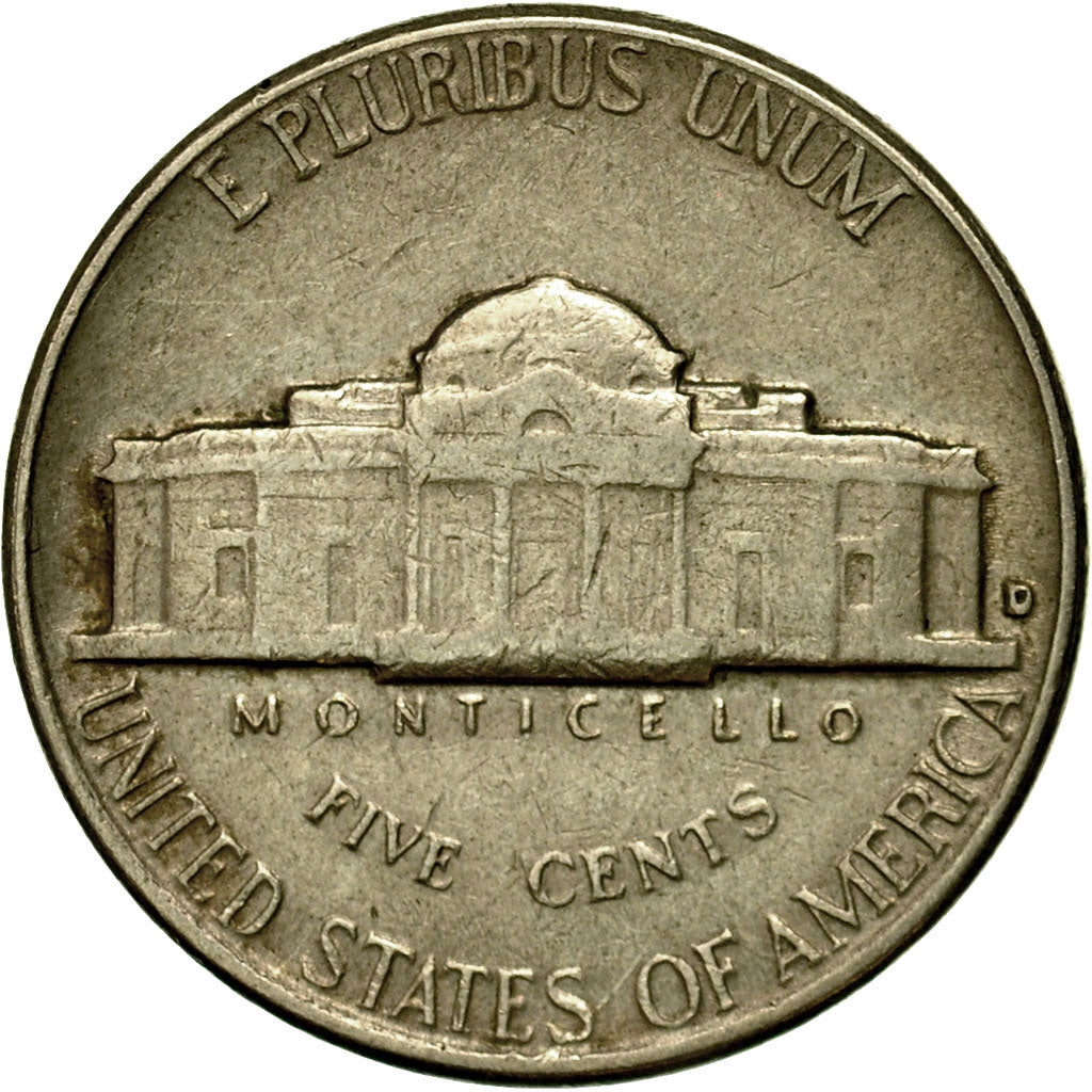 Moneta, Stati Uniti, Jefferson Nickel, 5 Cents, 1963, U.S. Mint, Denver, BB
