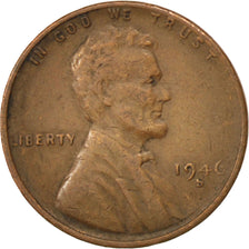 UNITED STATES, Lincoln Cent, Cent, 1946, U.S. Mint, KM #A132, EF(40-45), Brass,.