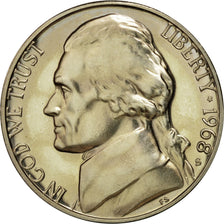Moneta, Stati Uniti, Jefferson Nickel, 5 Cents, 1968, U.S. Mint, San Francisco