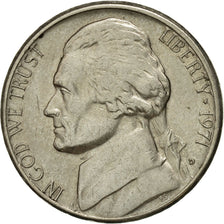 Moneta, Stati Uniti, Jefferson Nickel, 5 Cents, 1971, U.S. Mint, Denver, BB+