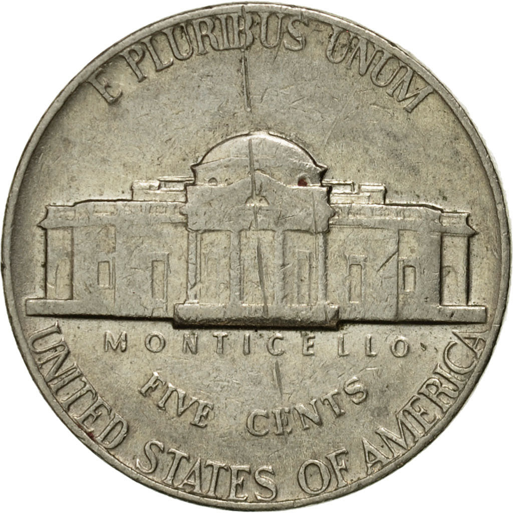 Coin, United States, Jefferson Nickel, 5 Cents, 1976, U.S. Mint, Denver