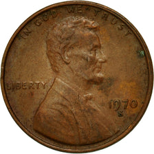 Coin, United States, Lincoln Cent, Cent, 1970, U.S. Mint, San Francisco