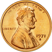 Coin, United States, Lincoln Cent, Cent, 1971, U.S. Mint, San Francisco, MS(63)