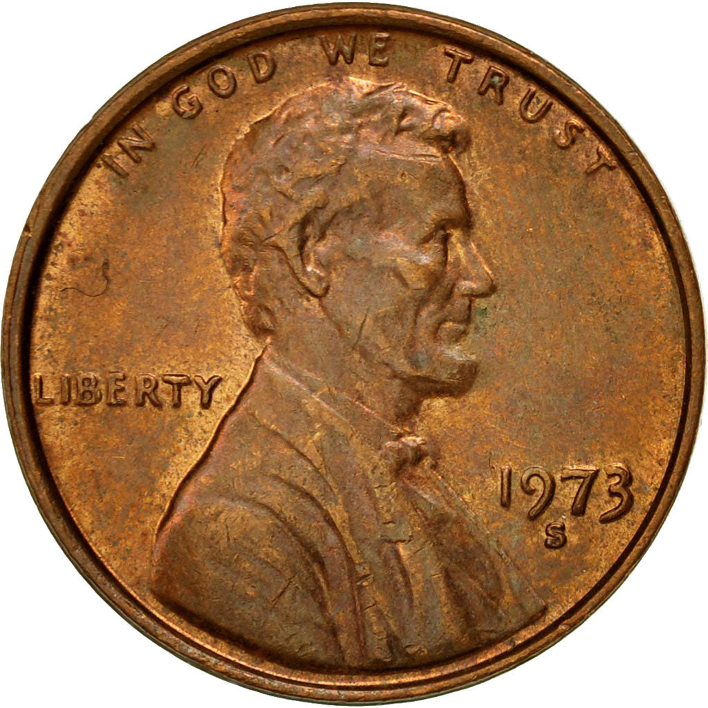 Münze, Vereinigte Staaten, Lincoln Cent, Cent, 1973, U.S. Mint, San Francisco