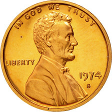 Moneta, Stati Uniti, Lincoln Cent, Cent, 1974, U.S. Mint, San Francisco, SPL