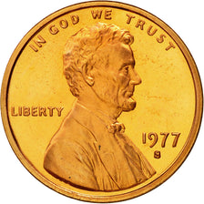 Coin, United States, Lincoln Cent, Cent, 1977, U.S. Mint, San Francisco, MS(63)