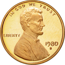 Moneta, Stati Uniti, Lincoln Cent, Cent, 1980, U.S. Mint, San Francisco, SPL