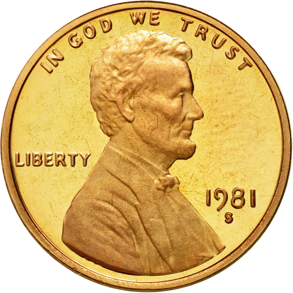 Coin, United States, Lincoln Cent, Cent, 1981, U.S. Mint, San Francisco, MS(63)