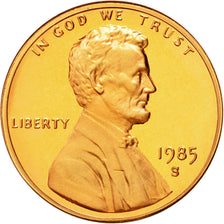 Coin, United States, Lincoln Cent, Cent, 1985, U.S. Mint, San Francisco, MS(63)