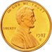 Coin, United States, Lincoln Cent, Cent, 1987, U.S. Mint, San Francisco, MS(63)