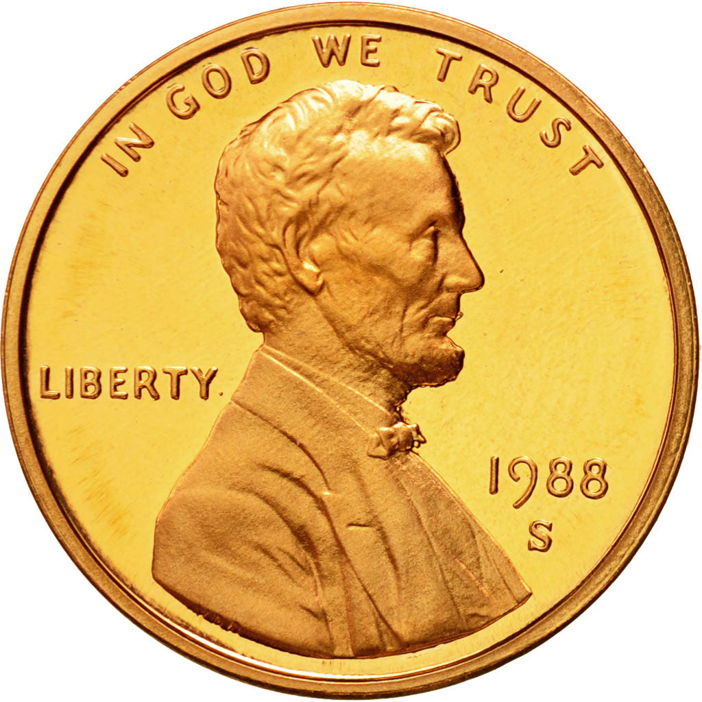 Münze, Vereinigte Staaten, Lincoln Cent, Cent, 1988, U.S. Mint, San Francisco