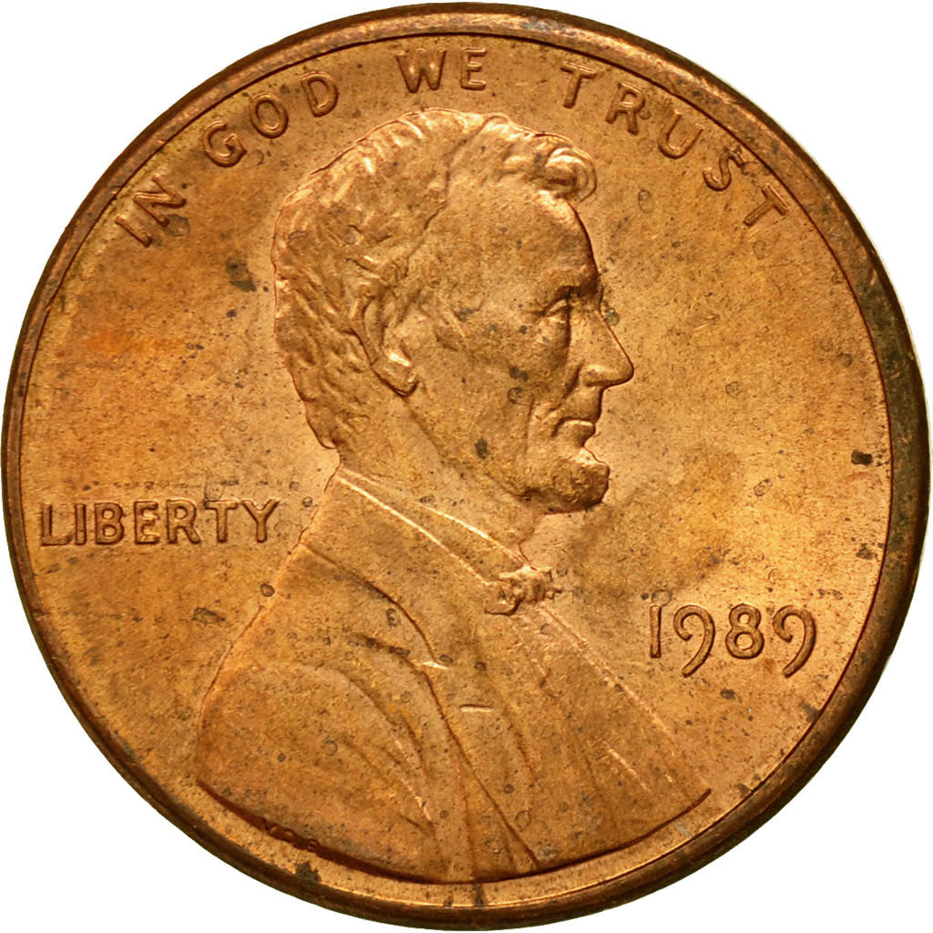 Moneta, Stati Uniti, Lincoln Cent, Cent, 1989, U.S. Mint, Philadelphia, BB