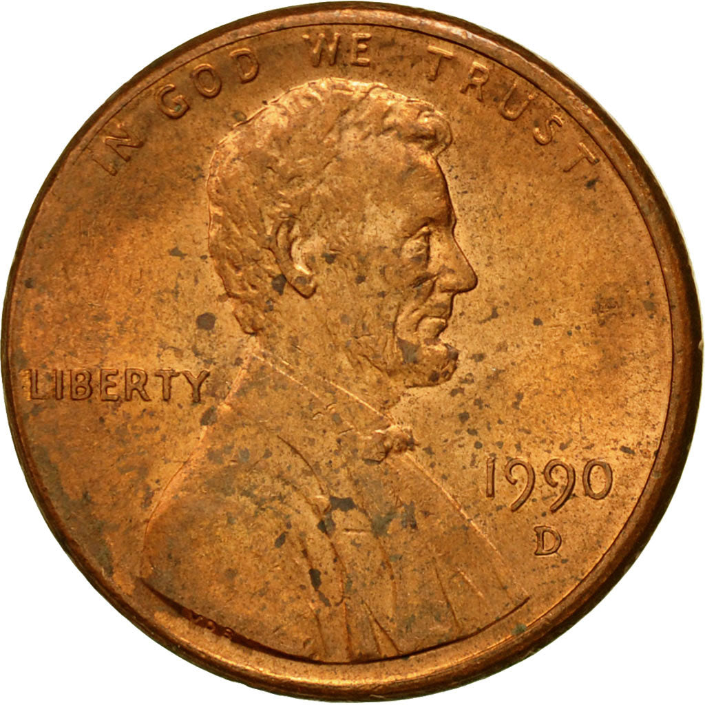 Münze, Vereinigte Staaten, Lincoln Cent, Cent, 1990, U.S. Mint, Denver, SS