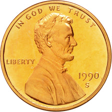 Moneta, Stati Uniti, Lincoln Cent, Cent, 1990, U.S. Mint, San Francisco, SPL