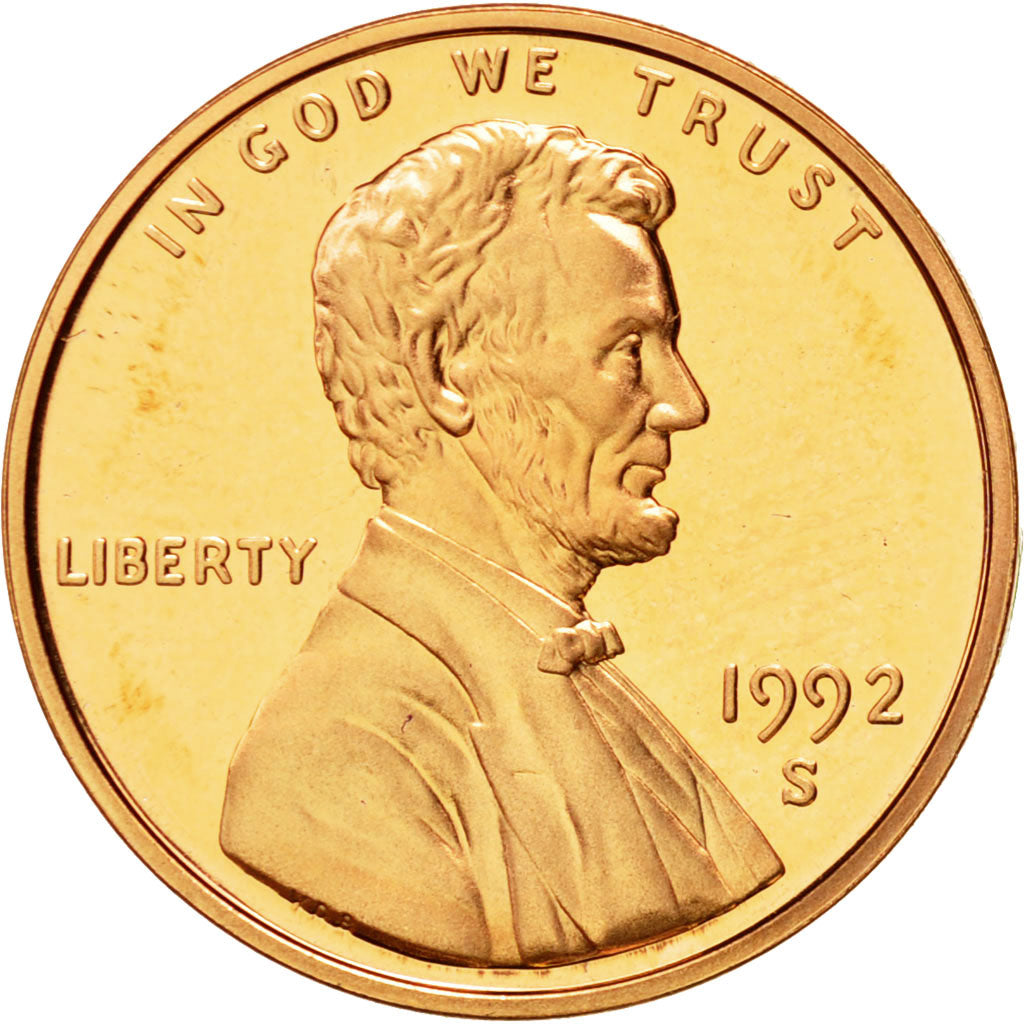 Moneta, Stati Uniti, Lincoln Cent, Cent, 1992, U.S. Mint, San Francisco, SPL