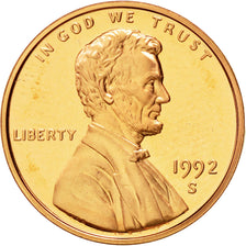 Moneta, Stati Uniti, Lincoln Cent, Cent, 1992, U.S. Mint, San Francisco, SPL