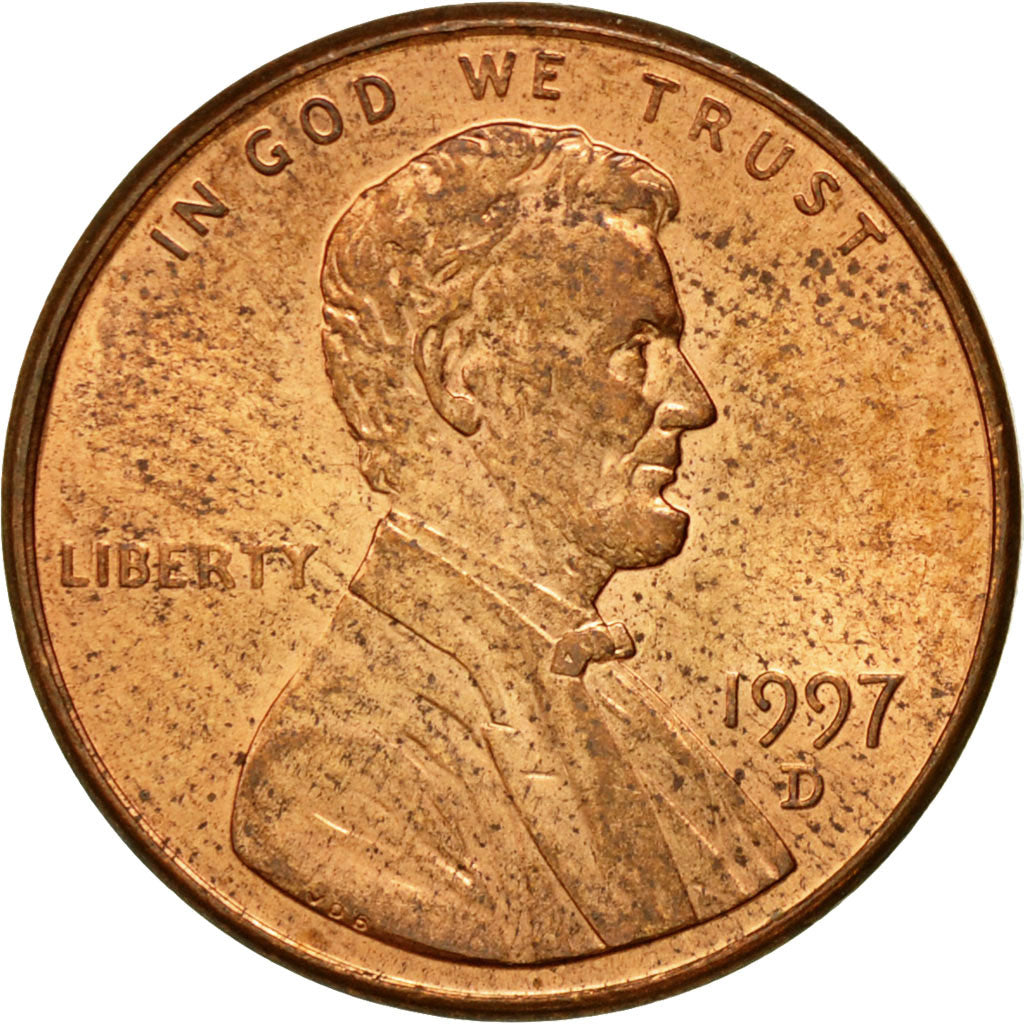 Moneta, Stati Uniti, Lincoln Cent, Cent, 1997, U.S. Mint, Denver, BB, Zinco