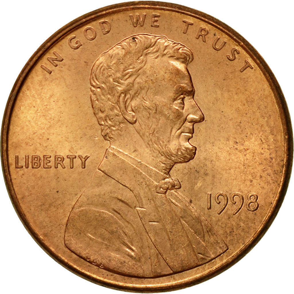 Moneta, Stati Uniti, Lincoln Cent, Cent, 1998, U.S. Mint, Philadelphia, BB+