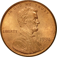 Moneta, Stati Uniti, Lincoln Cent, Cent, 1998, U.S. Mint, Philadelphia, BB+