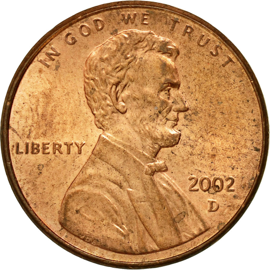 Moneta, Stati Uniti, Lincoln Cent, Cent, 2002, U.S. Mint, Denver, BB+, Zinco