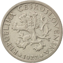 Coin, Czechoslovakia, Koruna, 1922, AU(50-53), Copper-nickel, KM:4