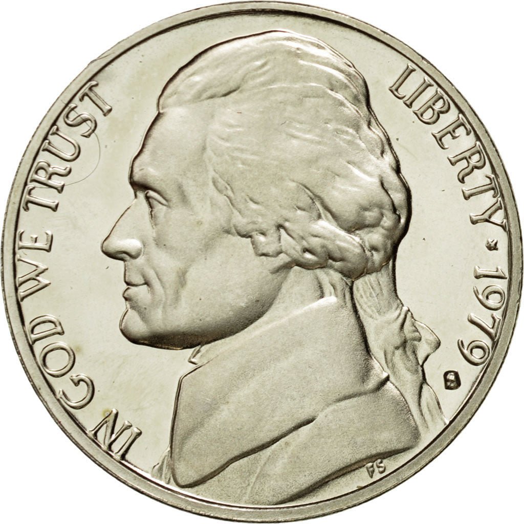 Moneta, Stati Uniti, Jefferson Nickel, 5 Cents, 1979, U.S. Mint, San Francisco