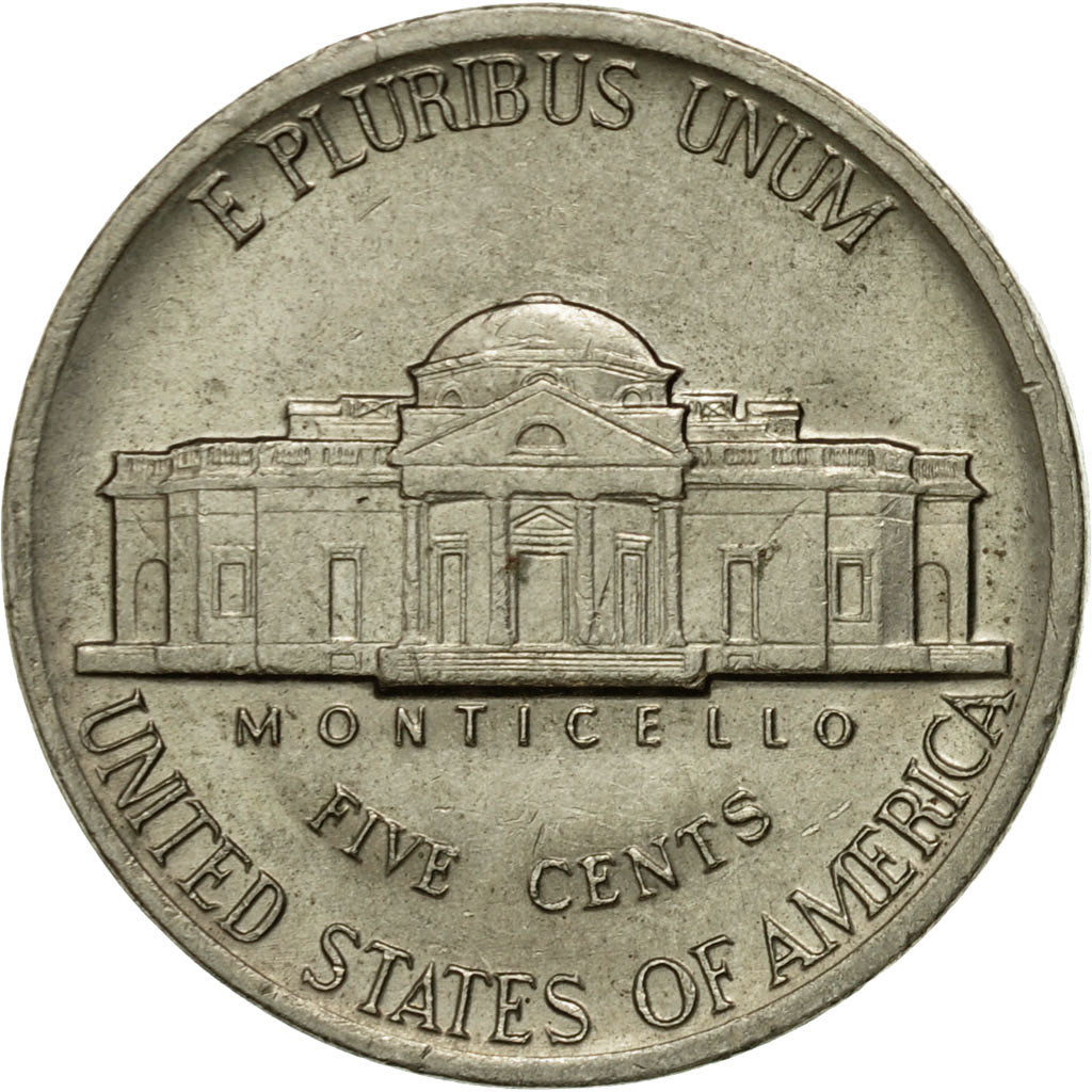 Coin, United States, Jefferson Nickel, 5 Cents, 1984, U.S. Mint, Philadelphia