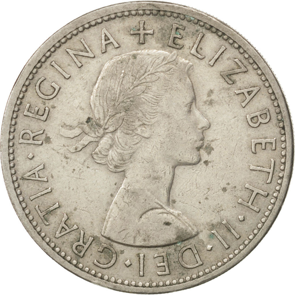 GREAT BRITAIN, 1/2 Crown, 1956, KM #907, EF(40-45), Copper-Nickel, 32.3, 14.11