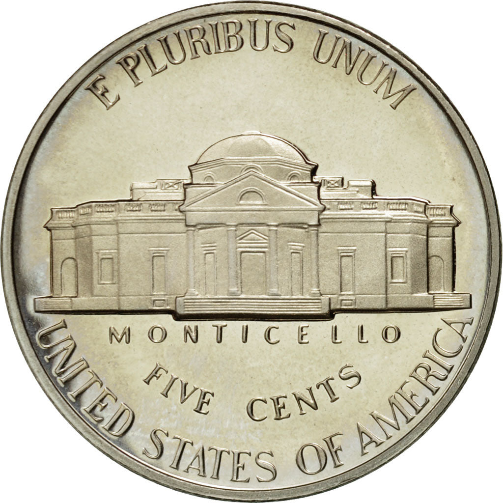 Coin, United States, Jefferson Nickel, 5 Cents, 1989, U.S. Mint, San Francisco