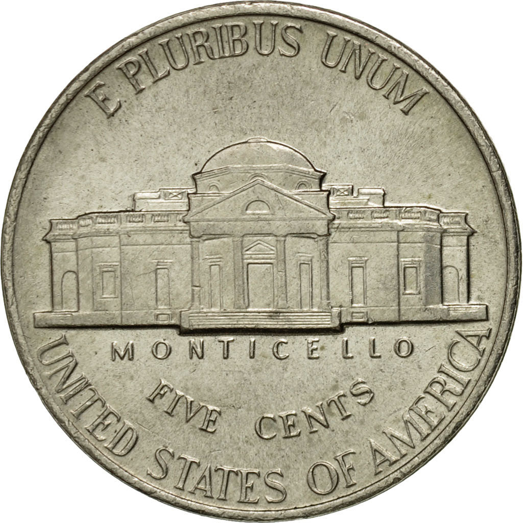 Coin, United States, Jefferson Nickel, 5 Cents, 1994, U.S. Mint, Denver